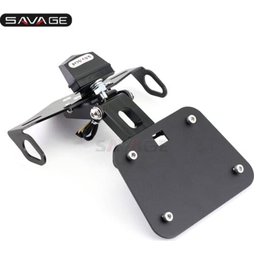 2020 License Plate Holder For YAMAHA YZF R25 R3 MT25 MT03 Motorcycles Accessories Adjustable Folding Tail Tidy Fender Eliminator