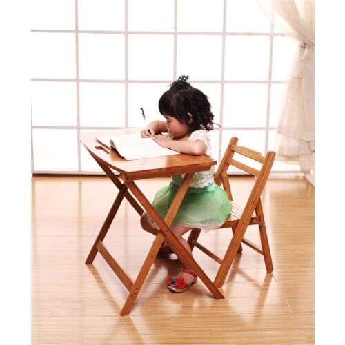 66*45*61cm bamboo folding Children Laptop Desk learning desk Study writing desk Childrens table and chair