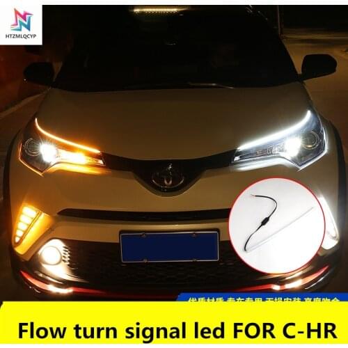 Daytime running light led FOR TOYOTA CH-R led streamer turn signal light guide bar CHR lamp modification