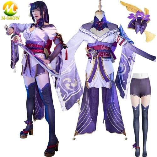 Baal Genshin Impact Raiden Shogun Cosplay Costume Halloween Carnival Party Outfit for Adult Women Any Size