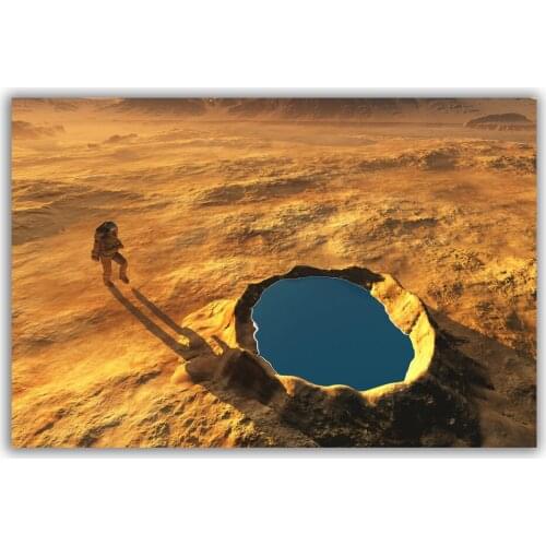 HT104 Spectacular Universe Earth And Moon Space Station Astronaut Silk Fabric Poster Art Decor Indoor Painting Gift