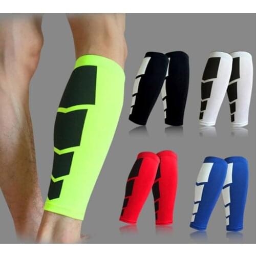 2Pcs/set Sport Calf Compression Sleeve Breathable Elastic Leg Protection Socks for Outdoor Running Cycling Basketball Volleyball