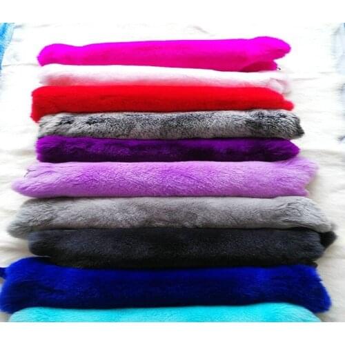 Colorful Rex rabbit skin Box pad general set DIY mobile bag Rex Rabbit Real Fur collar Garment leather Fur rabbit hair 45*28CM