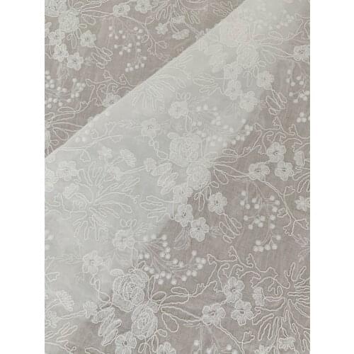 1 yard Off White Cotton Lace Fabric With Guipure Embroidery Off White Cotton Guipure Lace Fabric, 2021 new arrival
