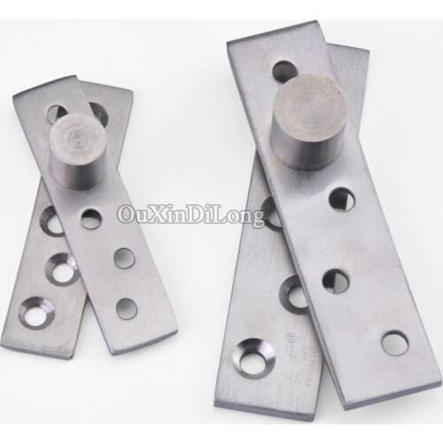 Hot 8PCS Stainless Steel Door Pivot Hinges 360 Degree Rotating Upper and Lower Hinges Partiality Hidden Invisible Door Hinges