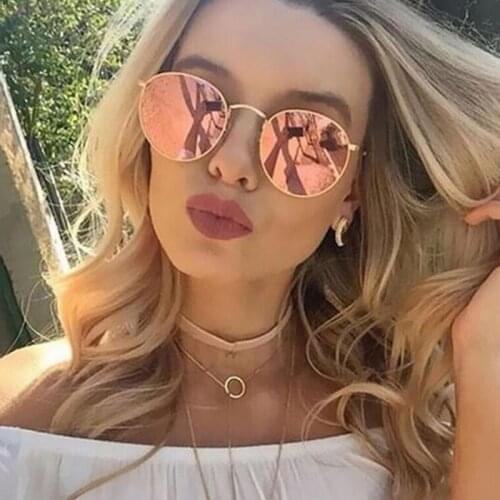 LVVKEE Hot Metal Retro Round Sunglasses Women Classic Designer HD Polarized Sun Glasses For Men Driving Oculos De Sol Female