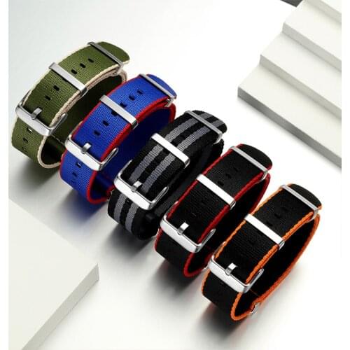 MEGALITH Lightweight Breathable 20mm 22mm Watch Strap Orange/Grey/Blue/Red Nylon NATO Watch Band Suit for all brand watch Strap