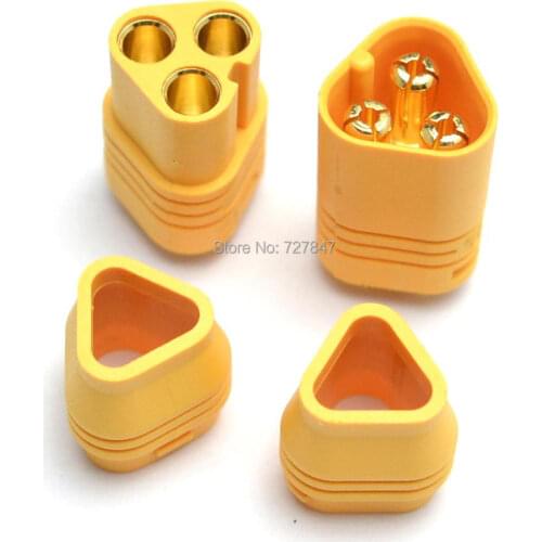 NEW MT60 3.5mm 3 Pole Bullet Connector Plug Male & Female For RC ESC to Motor