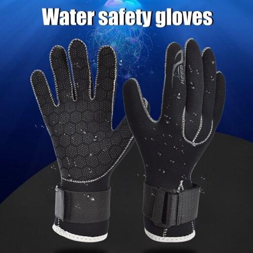3mm neoprene diving gloves mens wetsuit gloves snorkeling leather gloves speargun underwater hunting cold-proof hand gloves
