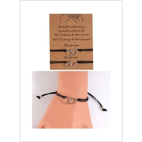 Gift for boyfriend girlfriend present small love gift heart by heart bracelets anniversary present Valentines day gift