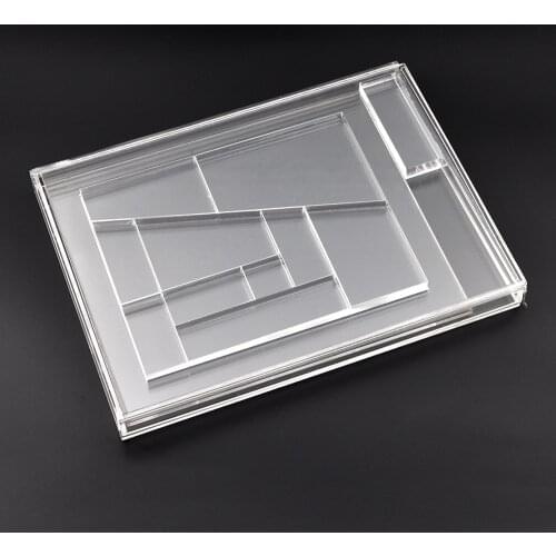 Transparent Acrylic Miracle Building Block With Clear Box Magic Tricks Close Up Magia Mentalism Gimmick Props Puzzle Magicans