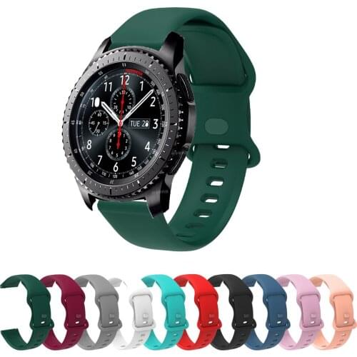 20mm 22mm Silicone Strap For Samsung Galaxy Watch 42mm 46mm Smart Watch Bracelet Sport Band For Samsung Gear S3 Frontier S2