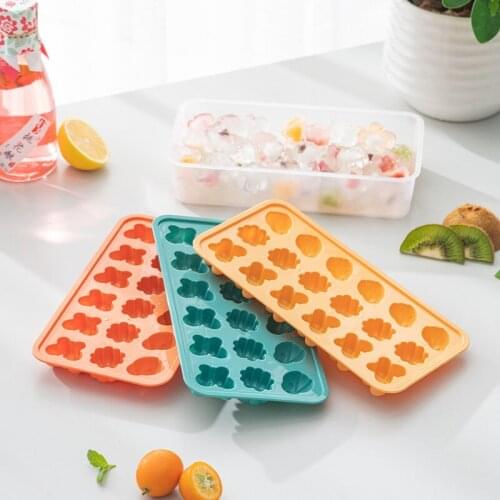 18 Hole Ice Cube Tray Silicone Fruit Ice Cube Maker DIY Creative Small Ice Cube Mold For Whiskey Cocktail Kitchen Accessories