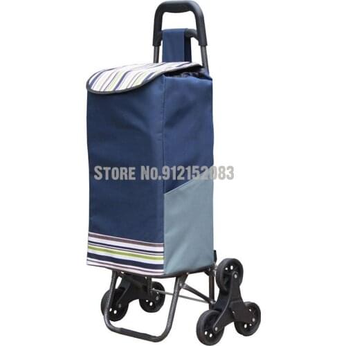 Shopping Cart, Small Trailer, Climbing Stairs, Hand Cart, Grocery Cart, Portable Folding Bag Luggage Cart, Household Trolley Car
