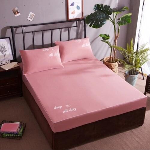 WOSTAR 30CM universal solid color elastic band fitted sheet couple bedding luxury home textiles queen king size summer bed sheet