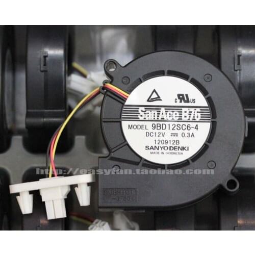 Sanyo Denki 9BD12SC6-4 DC 12V 0.3A 70x70x20mm Server Cooling Fan
