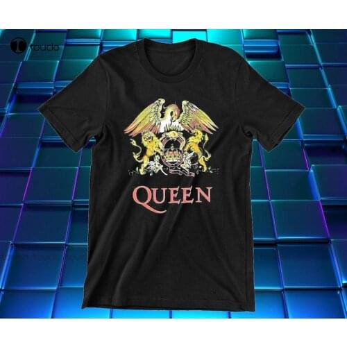 Queen Vintage T-Shirt Queen Crest T-Shirt Classic Rock Band Bohemian Rhapsody Tee Shirt 90S Vintage Rock Freddie Mercury