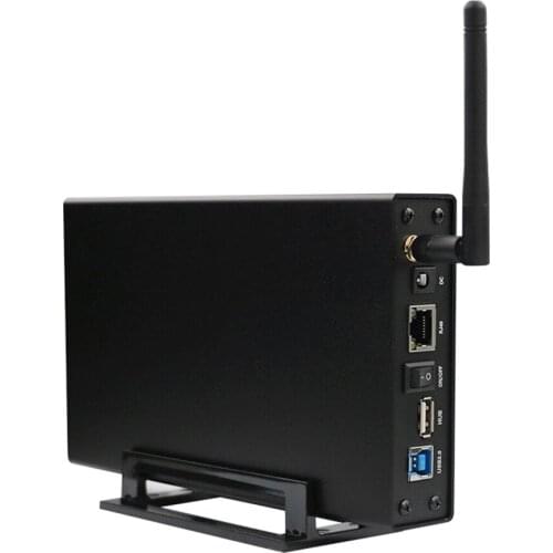 Rj45 external aluminum hard disk enclosure 2.5" 3.5" Nas Wifi antenna wireless SATA USB 3.0 Wifi hard disk interface