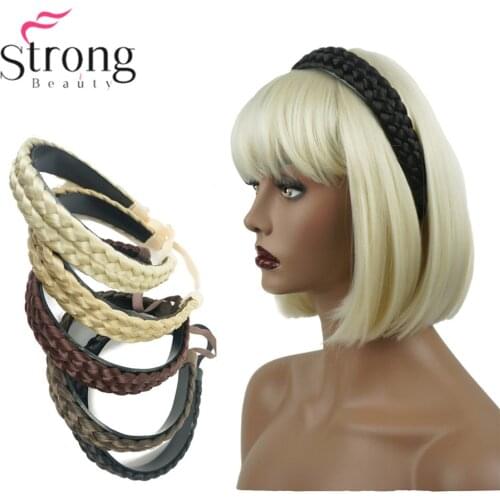 Womens Synthetic Headbands braid Braided Style hairpin Hairband