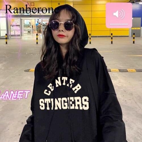 Ranberone 2020 Hoodies WomenTops Clothes Printed Long Sleeve Hooded Womens Pullover Soft Cotton Ladies Oversized Sweatshirts