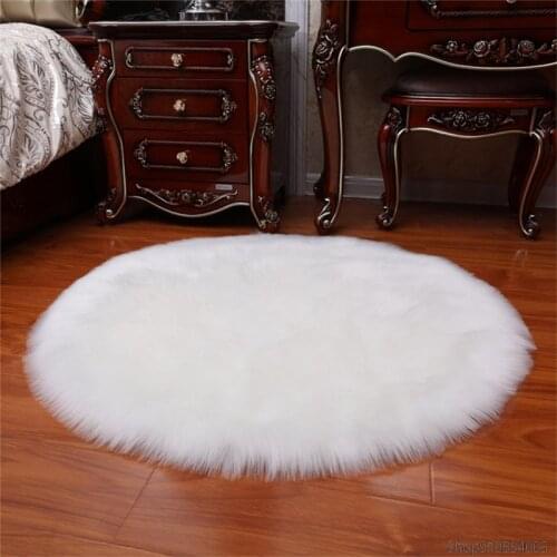 1pc Artificial Sheepskin Rug Chair Cover Bedroom Mat Artificial Wool Warm Hairy Carpet Seat Textil Fur Area Rugs 30*30cm