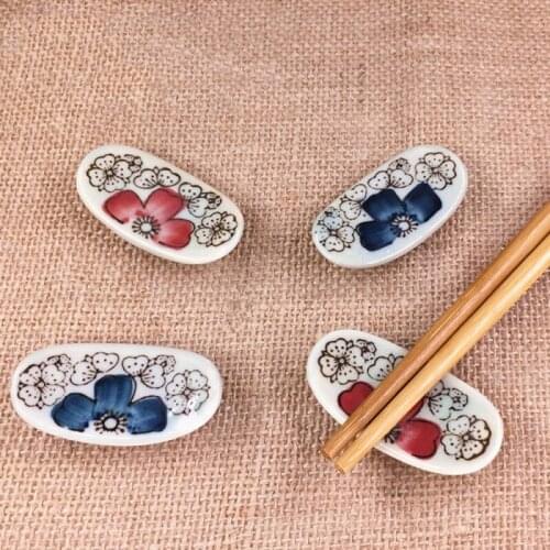 1PC Japanese Pattern DIY Household Kitchen Tableware Accessories For Ceramic Chopstick Rest Pillow Rack