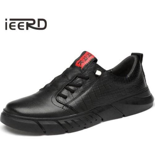 100% Genuine Leather Casual Shoes Men Fashion Autumn Men Flats Plus Size 46 Board Shoes