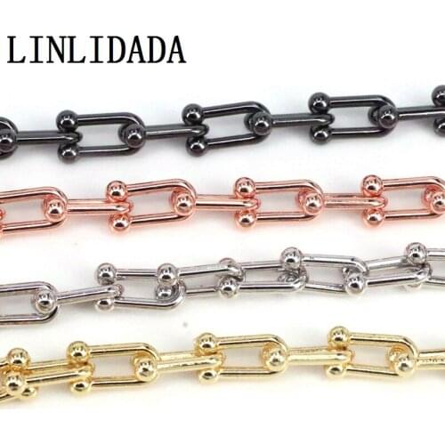 5 Meters, Fashion Metal Chain U link Ball Chunky Statement Chain, Bulky Link chain, Necklace Bracelet Supplies Chain