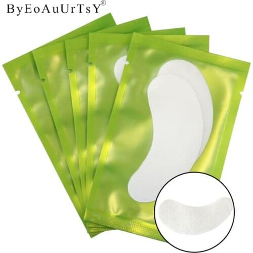 50pairs/Lots Eye Paper Patches False Eyelash Grafted Eyelashes Under Eye Pads Lint Free Stickers Makeup for Eyelash Extension