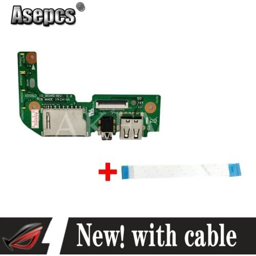 Asepcs Original For Asus X555 X555L X555LD X555LD_IO USB AUDIO CARD READER BOARD REV:2.0 MB 100% Tested Fast Ship