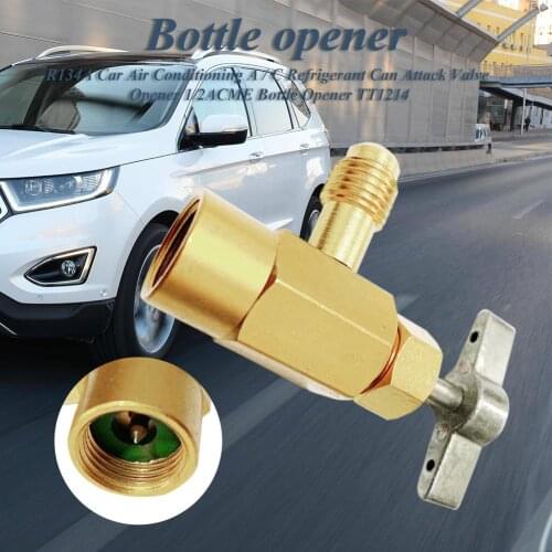 Automotive Air Conditioning Refrigerant Bottle Opener European American Products Dedicated 1/2ACME TT1214 134A Bottle Opener