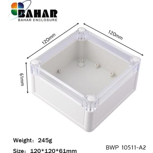 Bahar Waterproof electronics plastic ABS IP68 4 pieces enclosure from Bahar Enclosure 120*120*61 mm BWP 10511-A2