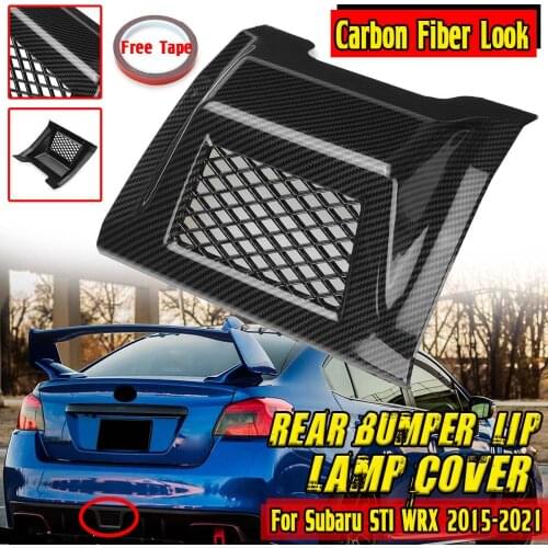 Car Rear Bumper Lip Reflector Light Cover Fog Lamp Brake Warning Tail lights Cover For Subaru STI WRX 2015-2021 Taillights Cover