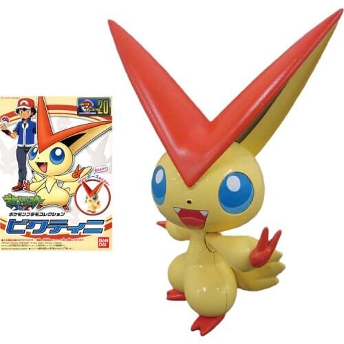 Bandai Pokemon Figures Evolution 20 Victini Anime Figure Genuine Model Collectio Decoration Action Toy Figure Toys for Children