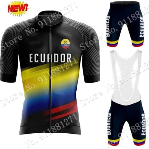 Cycling Jersey Ecuador 2021 Set Men Cycling Clothing Summer Road Bike Shirts Suit Bicycle Shorts MTB Maillot Culote Ropa