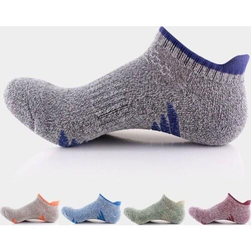 5 Pairs/Lot Men Spring Winter Socks Sport Half Terry Fashion Skidproof Mountain Outdoor Solid Casual Compression Ankle