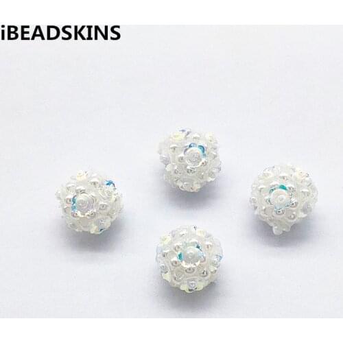 New arrival! white 50pcs Hand made Weave Imitation pearl ball beads for Earrings parts,Hairpin Accessories,hand Made Jewelry DIY