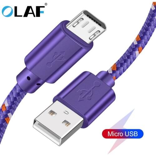 OLAF 2.1A Micro Usb Cable 1m/2m/3m Fast Chargering Data Sync Usb Charger cable For Samsung Huawei Xiaomi Android Phone Cables
