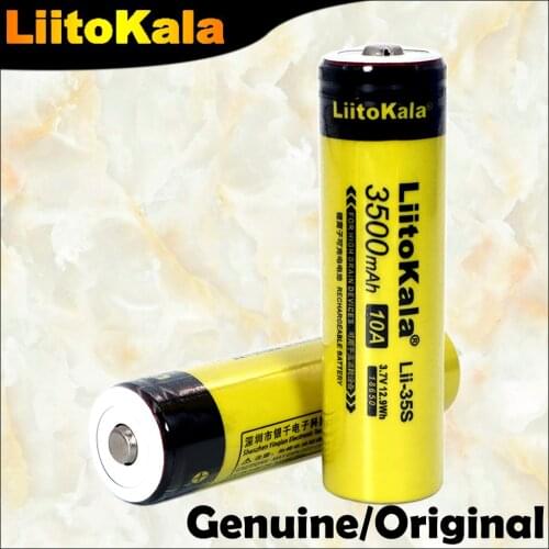 Genuine 1-20PCS LiitoKala Lii-35S New 18650 battery 3.7V 3500mAh rechargeable lithium battery for LED flashlight+DIY pointed