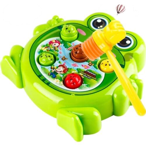 Plastic Electric Funny Frog Interactive Hit Hamster Game Machine Children Toy