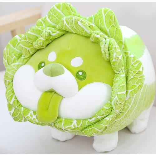 Vegetable Elf Cabbage Dog Plush Doll Ugly Cute Vegetable Dog Doll Pillow Girl Birthday Doll Puppy
