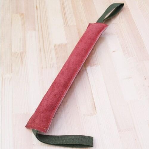 Pet Product Durable Dog Training Bite Tug Toy Red Leather Chew Dog Interactive Pet Toy German Shepherd Dog Toys