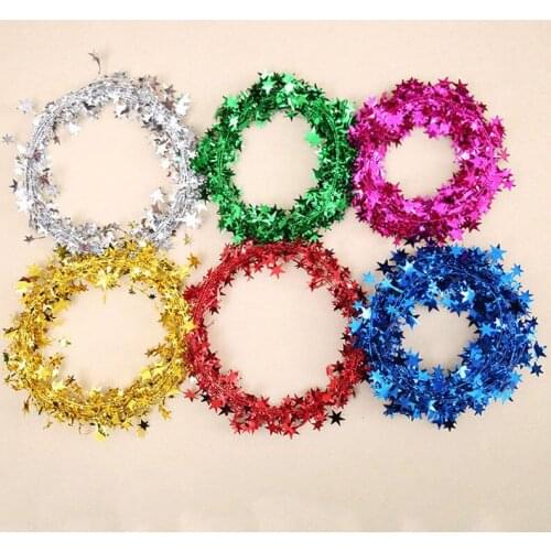 Christmas Rattan Party Decorations Iron Wire Five-Star Birthday Wedding Party Supplies Christmas Decoration Christmas Gift