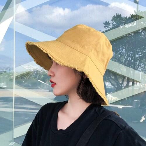 New Fishermans Hat Girl Spring Summer Travel Hats Female Korean Style Sun Shade Burr Cap Women Sun Protection Fashion Caps H231