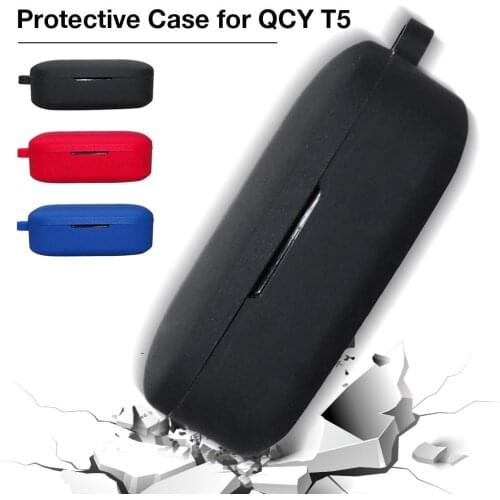 Applicable QCY T5 Headphones Silicone Case Sports Wireless Bluetooth Headset Silicone Earphone Protective Cover Accessory