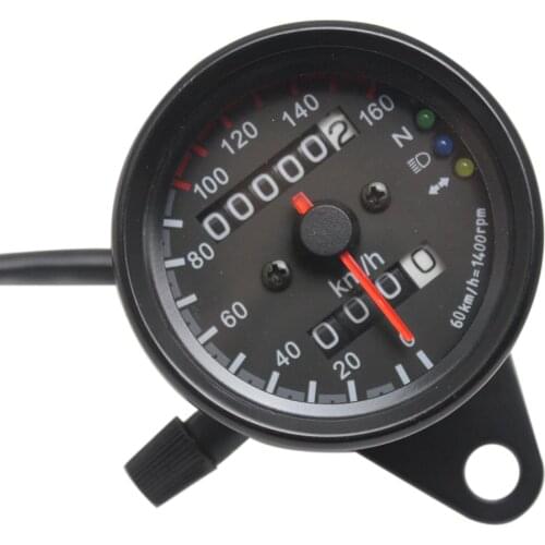 Universal Motorcycle Speedometer Odometer 12V Motorcycle Dual Speed Meter with LED Indicator Speedometer Motorcycle