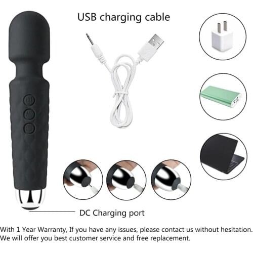 Wireless Dildos AV Vibrator Magic Wand for Women Clitoris Stimulator USB Rechargeable Massager Sex Toys for Muscle Adults