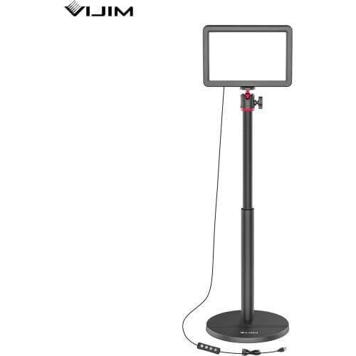 VIJIM K5 Desktop LED Light Panel 3200K-6500K 10W CRI95+ USB Powered Ballhead Bracket Circular Base for Live Streaming Lighting