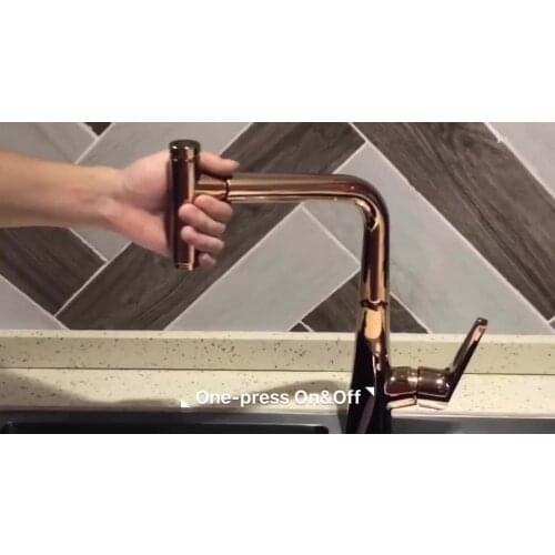 High End Rose Gold Sanitary Ware faucet Kitchen Faucet With Single Handle