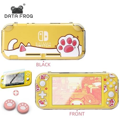 DATA FROG Protective Case For Nintendo Switch Lite Console Cat Paw Style Transparent Protection Shell Cover For NS Switch Lite